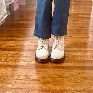 Dr MARTENS Milky Pink Suede Boots